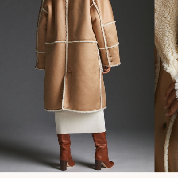 Pilcro Tan Sherpa Coat - Picture 3 of 14